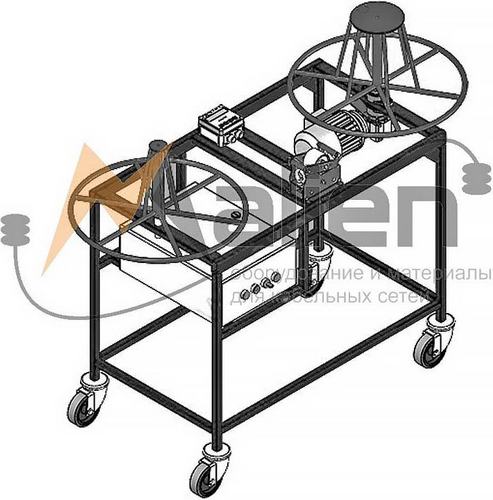 Станок для перемотки кабеля полуавтоматический напольный СПК 0,4-30ПК (диаметр перематываемого материала от 1 до 20 мм