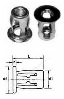 М 8 заклепка гайка лепестковая L= 25